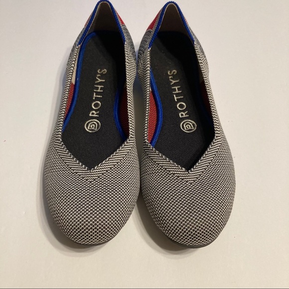 Rothy’s Round Toe Cherry Ribbon Flats Size 7 - Picture 2 of 7